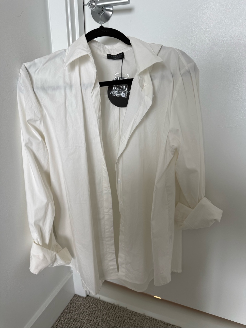 White Fox Boutique Classic White Button-Up Shirt